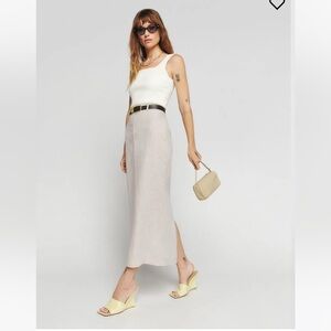 Reformation | Gia Linen Skirt - Petites | 6P